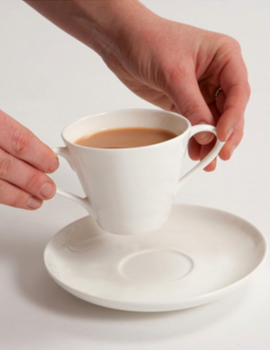 Two Handled Cup and Saucer