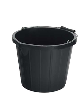 15L Industrial Black Bucket